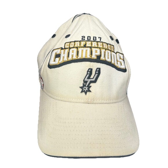 San Antonio Spurs 2007 NBA Finals Champions Adidas Adjustable Hat Cap NBA White - Picture 1 of 5